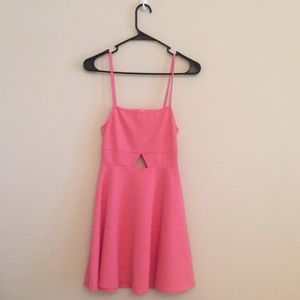 Pink dress skater